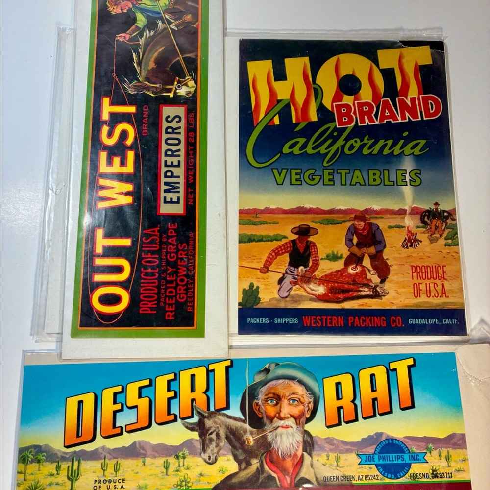 Antique Produce Crate Labels